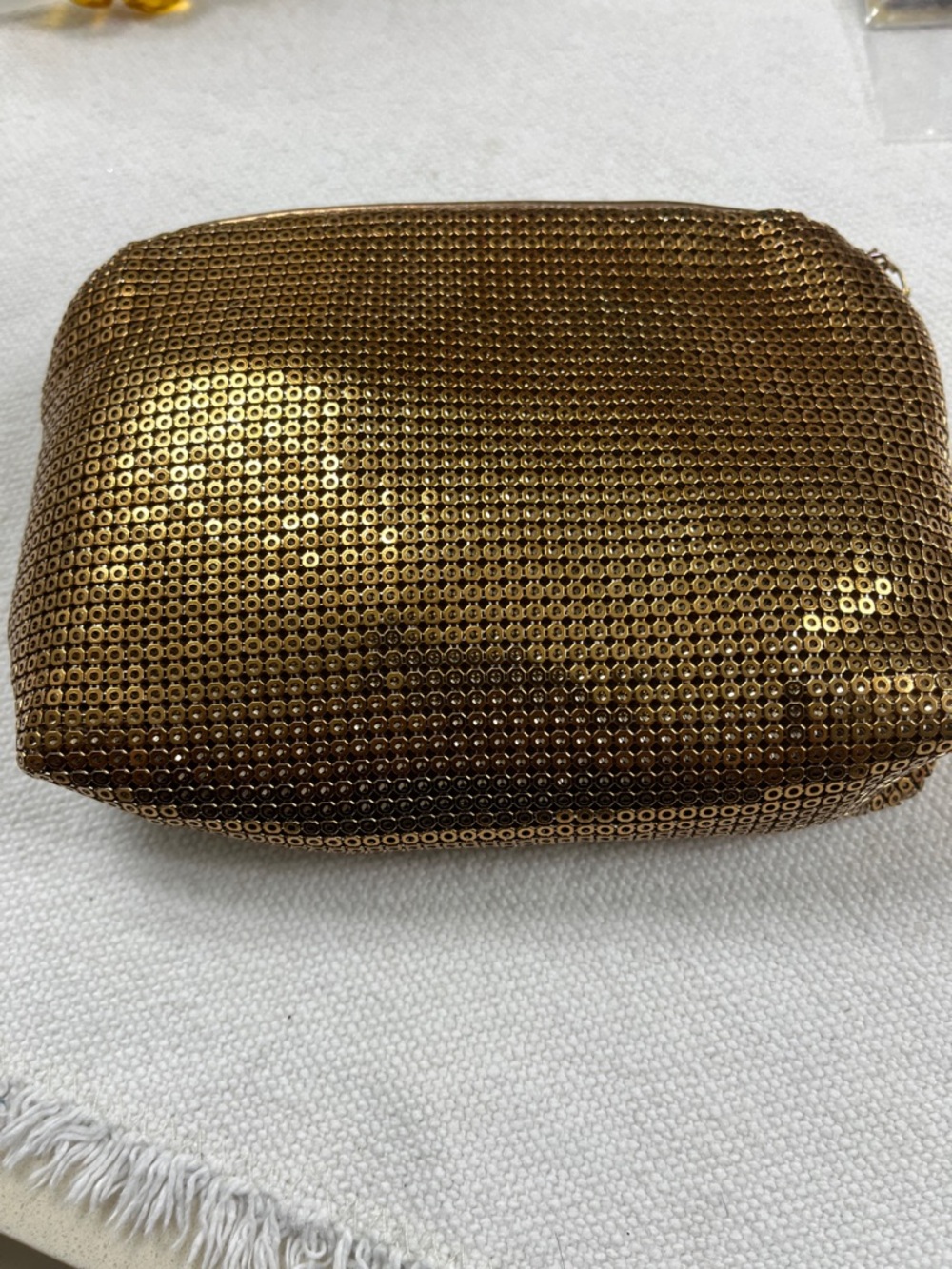 Mesh Copper Colored Mini Purse Labeled “Made Exclusively For You Lord & Taylor”